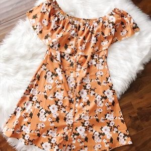 Off Shoulder Floral Dress